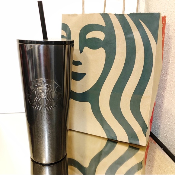 black glitter gradient starbucks cup